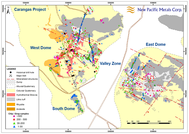 Figure 1: Simplified Geology Map of the Carangas Project