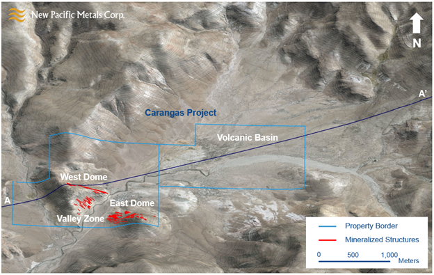 Figure 3: Morphotectonic View of the Carangas Project